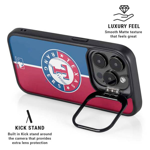 MLB Texas Rangers Split iPhone 16 Pro Kickstand Case